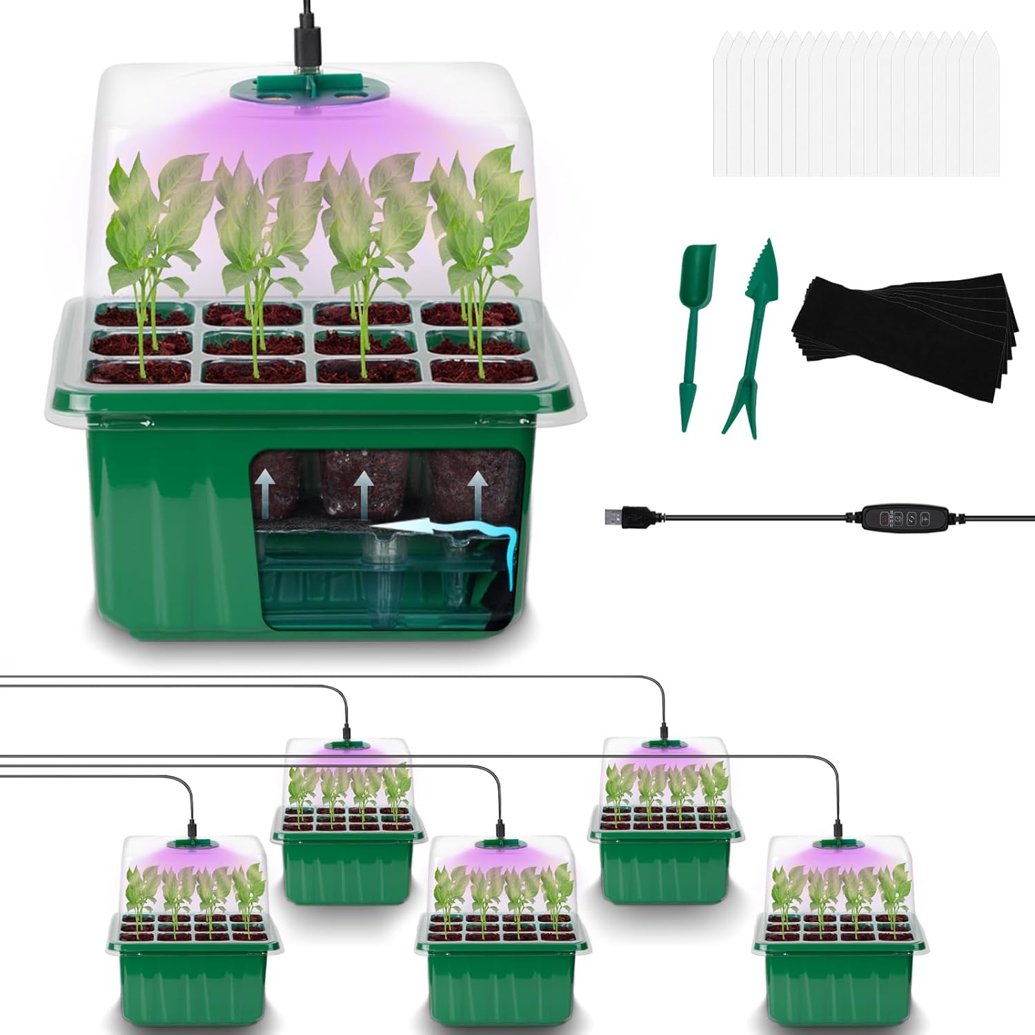 Reusable Plastic 6 Pack 72 Cel - đánh giá và giá Humidity Dome Kit